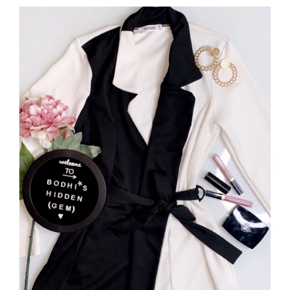 Black & White Blazer Dress - Picture 2 of 4
